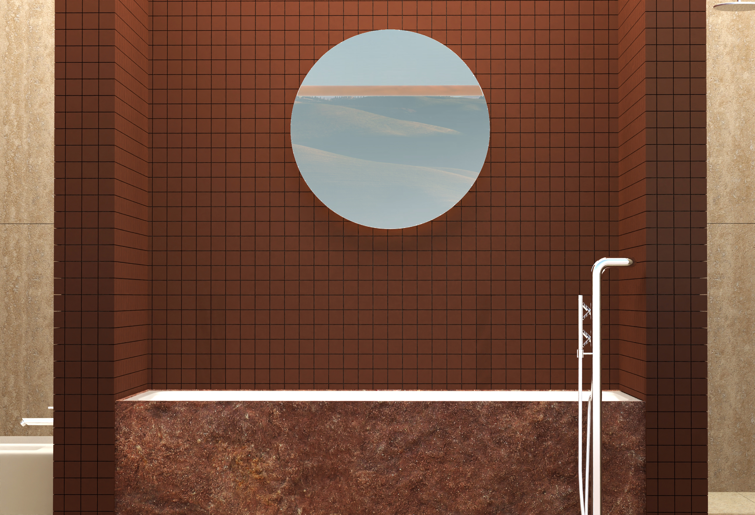 Bathtub View with Reflection